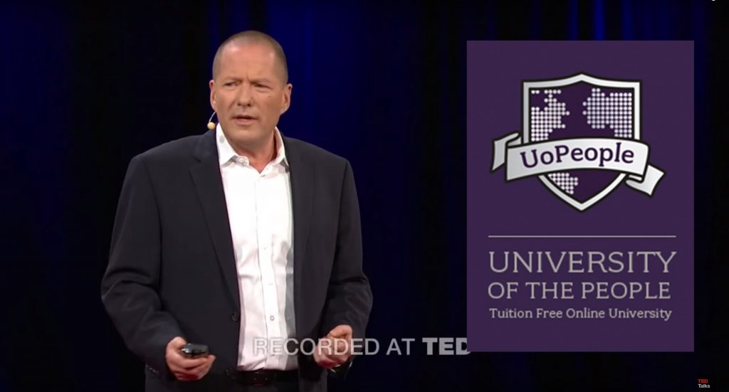 Shai Reshef at his Ted Talk about the University of the Peole 