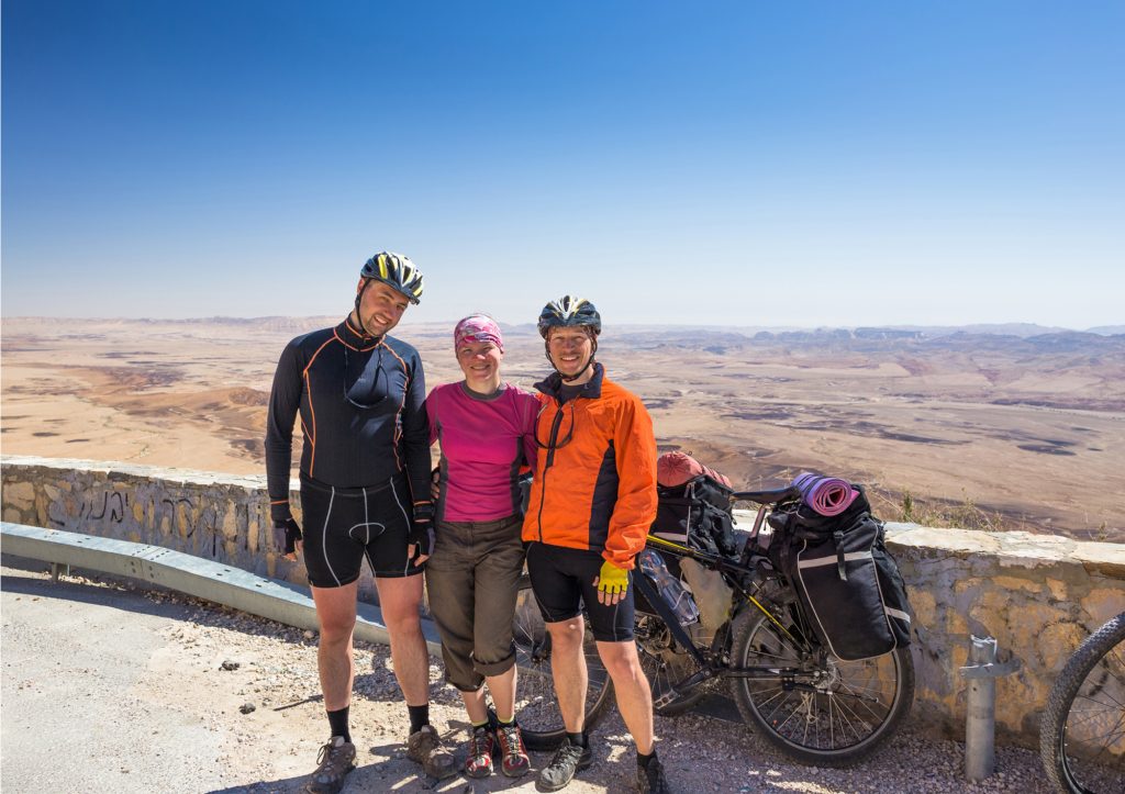 biking in israel in Mitzpe Ramon. A post holiday workout. 